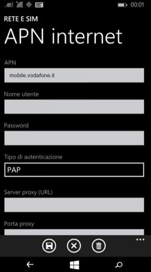 configurazione Vodafone Allview Impera S